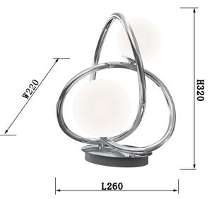 Wofi 8014-207 - LED Stolní lampa NANCY 2xG9/3,5W/230V lesklý chrom