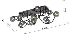 Wofi 9014-1205 - LED Přisazený lustr NANCY 12xG9/3,5W/230V černá/chrom