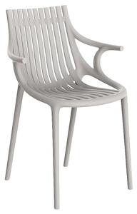 VONDOM Béžová plastová zahradní židle IBIZA s područkami