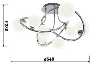 Wofi 9014-807 - LED Přisazený lustr NANCY 8xG9/3,5W/230V lesklý chrom