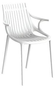 VONDOM Bílá plastová zahradní židle IBIZA s područkami
