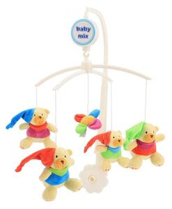 Kolotoč nad postýlku Baby Mix Medvídci s čepičkami