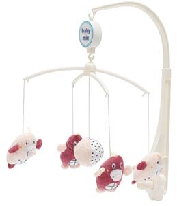 Kolotoč nad postýlku Baby Mix Krtečci růžový