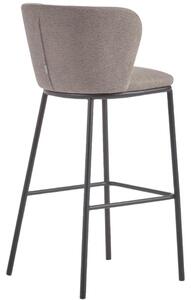 Světle hnědá látková barová židle Kave Home Ciselia 75 cm