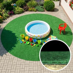 Betap, Umělá tráva pod bazén Sporting s nopy KRUH (vhodný jako bazénová podložka) – na ven i na doma, 200x200 (průměr) kruh, zelená, exteriér