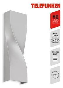 Telefunken 312704TF-LED Venkovní nástěnné svítidlo 2xLED/5,5W/230V IP44 stříbrná