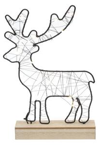 Vánoční dekorace na dřevěném podstavci LED jelen