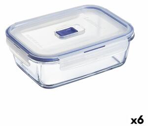 Hermetická obědová krabice Luminarc Pure Box Active 19 x 13 cm 1,22 L Dvoubarevná Sklo (6 kusů)