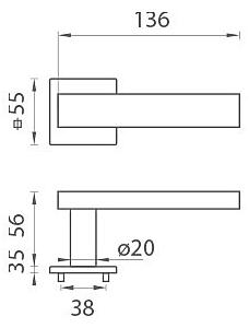 Dveřní kování MP - APOLO - HR 3SM (SB - PVD černá), klika-klika, Bez spodní rozety, MP PVD černá