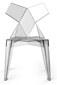 VONDOM Transparentní plastová jídelní židle KIMONO