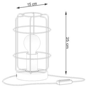 Sollux SL.1265 - Stolní lampa GOTTO 1xE27/15W/230V černá