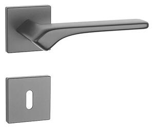 Dveřní kování MP - AS - BERGENIA - HR 7S (BS - Černá matná), klika-klika, Otvor pro obyčejný klíč BB, MP BS (černá mat)