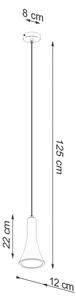 Sollux SL.1223 - Lustr na lanku REA 1xE14/12W/230V beton
