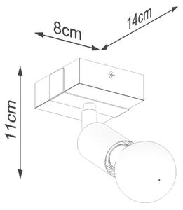 Sollux SL.1295 - Bodové svítidlo ZUCA 1xE27/15W/230V černá