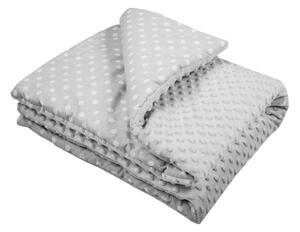 Dětská deka z Minky s výplní New Baby šedá 80x102 cm