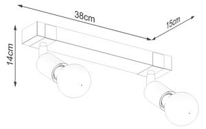 Sollux SL.1296 - Bodové svítidlo ZUCA 2xE27/15W/230V černá