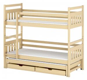Dětská postel s přistýlkou SERENA - 70x160, borovice