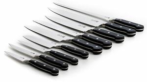 Chef's knife Quid Professional Inox Chef Black Černý Kov 20 cm (Pack 6x)
