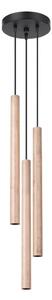 Sollux SL.1268 - Lustr na lanku PASTELO 3xG9/8W/230V dřevo