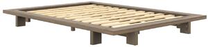 Hnědá dřevěná dvoulůžková postel Karup Design Japan 160 x 200 cm