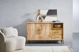 KOMODA, mangové dřevo, přírodní barvy, 145/87/40 cm MID.YOU - Komody na nožičkách, Online Only