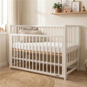 Dětská postýlka New Baby BASIC se stahovací bočnicí bílá