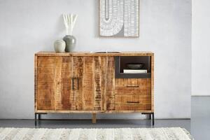 KOMODA, mangové dřevo, přírodní barvy, 145/87/40 cm MID.YOU - Komody na nožičkách, Online Only