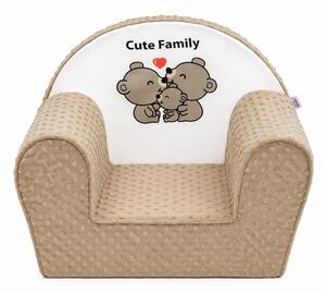 Dětské křeslo z Minky New Baby Cute Family cappuccino