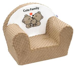 Dětské křeslo z Minky New Baby Cute Family cappuccino