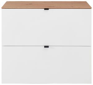 VYKLÁPĚCÍ BOTNÍK, bílá, dub artisan, 100/84/37 cm Voleo - Výklopné botníky