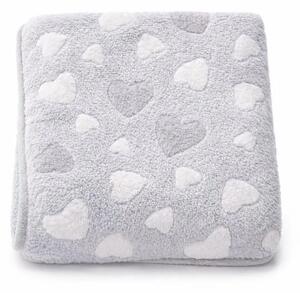 Dětská deka New Baby 80x90 heart grey