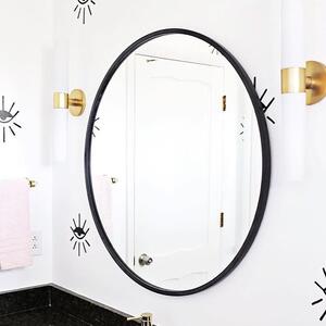 Kulaté zrcadlo s černým rámem Umbra Hub 45 cm