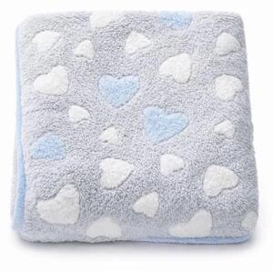 Dětská deka New Baby 80x90 heart blue
