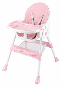 Jídelní židlička Baby Mix Nora dusty pink
