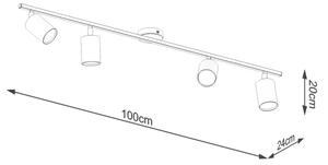 Sollux SL.1168 - Bodové svítidlo LEMMI 4xGU10/10W/230V černá