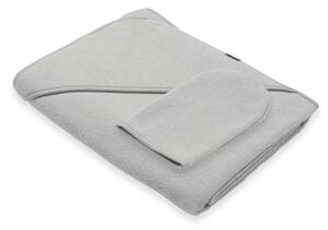 Dětská froté osuška s kapucí New Baby BASIC 100x100 šedá