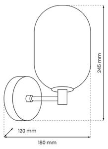 Nástěnná lampa ALIAS 1xG9/8W/230V černá/šedá
