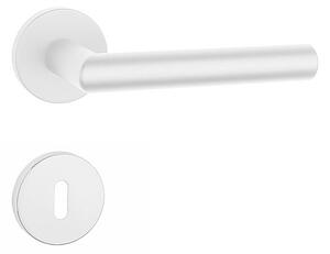 Dveřní kování MP ARABIS - R 7S (WS - Bílá matná), klika-klika, Otvor pro obyčejný klíč BB, MP WS (bílá mat)