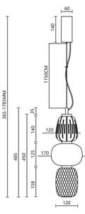 LED Lustr na lanku CARO LED/28W/230V zlatá