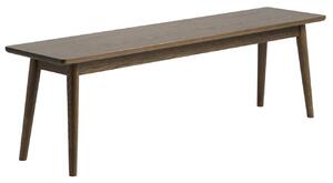 Tmavě hnědá dubová lavice Unique Furniture Barrali 150 cm