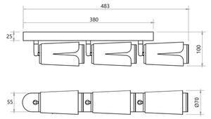 Bodové svítidlo FLOWER 3xGU10/8W/230V bílá