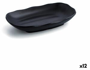 Hluboký Talíř Quid A'bordo Černý Plastické 25,5 cm (12 kusů)