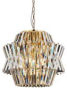 Křišťálový lustr na řetězu CROWN 12xE14/40W/230V zlatá