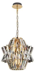 Křišťálový lustr na řetězu CROWN 4xE14/40W/230V zlatá