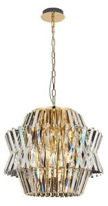 Křišťálový lustr na řetězu CROWN 12xE14/40W/230V zlatá