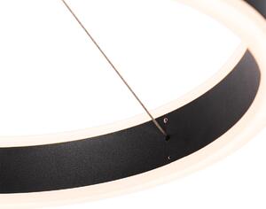 Závěsné svítidlo černé 30 cm včetně LED 3-stupňově stmívatelné - Lyani