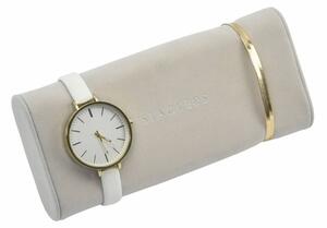 Stackers, Polštář na hodinky do šperkovnice Grey Velvet Watch/Bracelet Pad | šedobéžová 73770