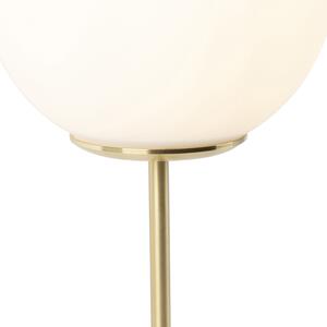 Stolní lampa ve stylu art deco mosaz s opálovým sklem 45,5 cm - Pallon