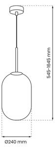 Lustr na lanku ALIAS 1xE14/40W/230V pr. 24 cm zlatá