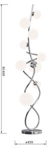 Wofi 3014-907 - LED Stojací lampa NANCY 9xG9/3,5W/230V lesklý chrom